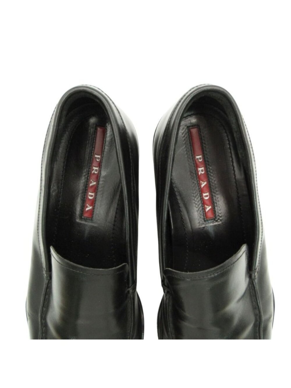 Prada Loafers Sport Archive Leather Slip-on Shoes Bla… - Gem